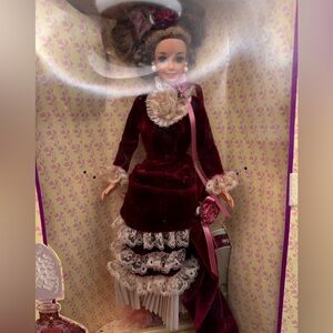VINTAGE 1995 BARBIE VICTORIAN LADY  GREAT ERAS COLLECTION WITH STAND